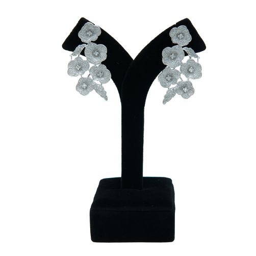 Floral Stone Drop Earrings for Women